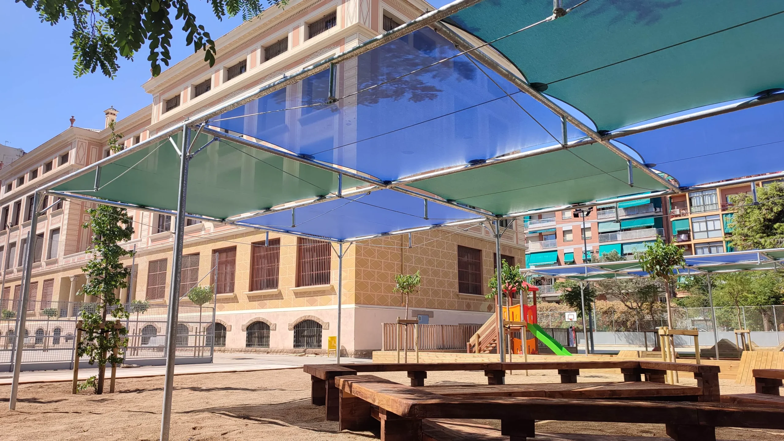 pérgola de instalación permanente