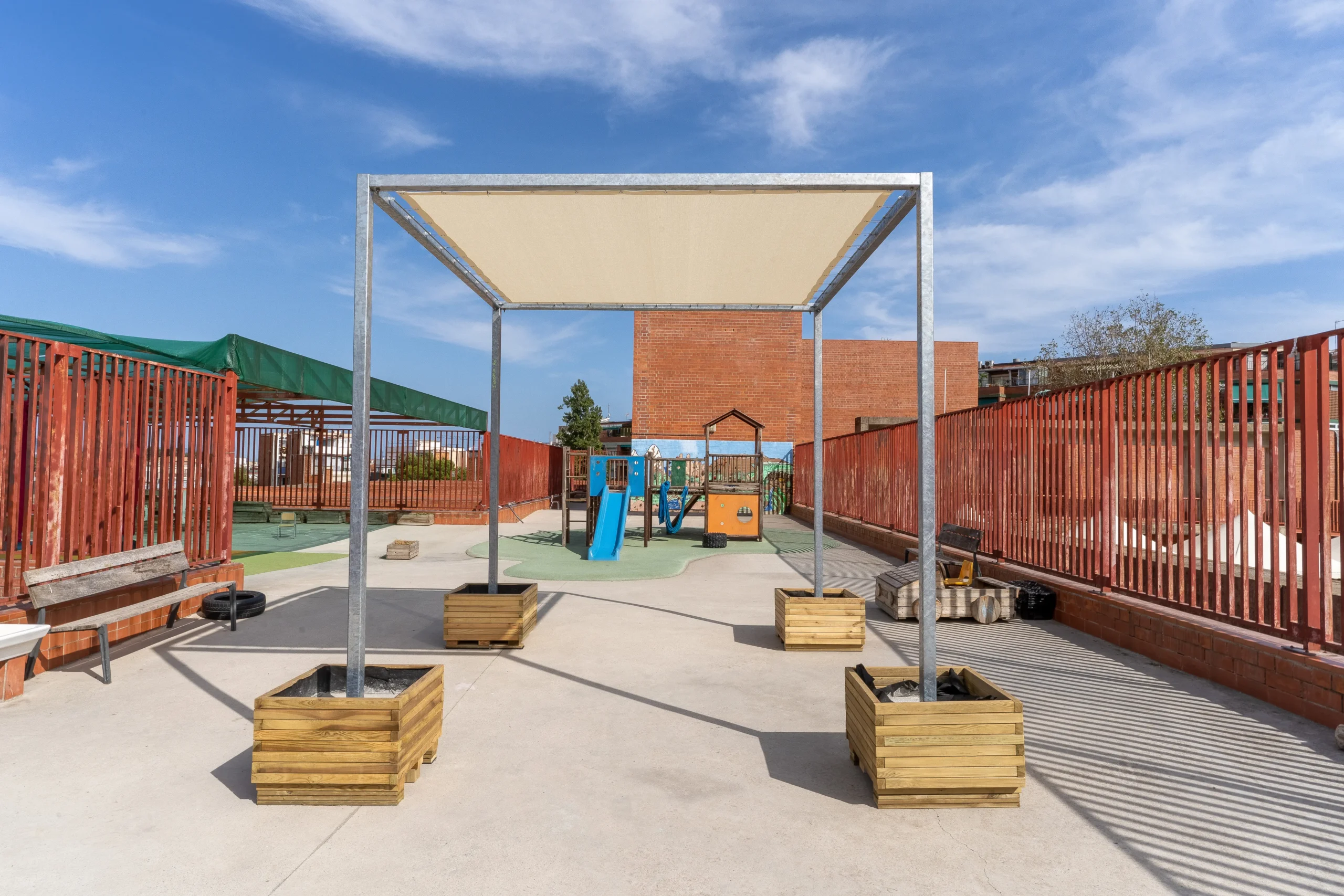 pérgola de acero galvanizado a medida
