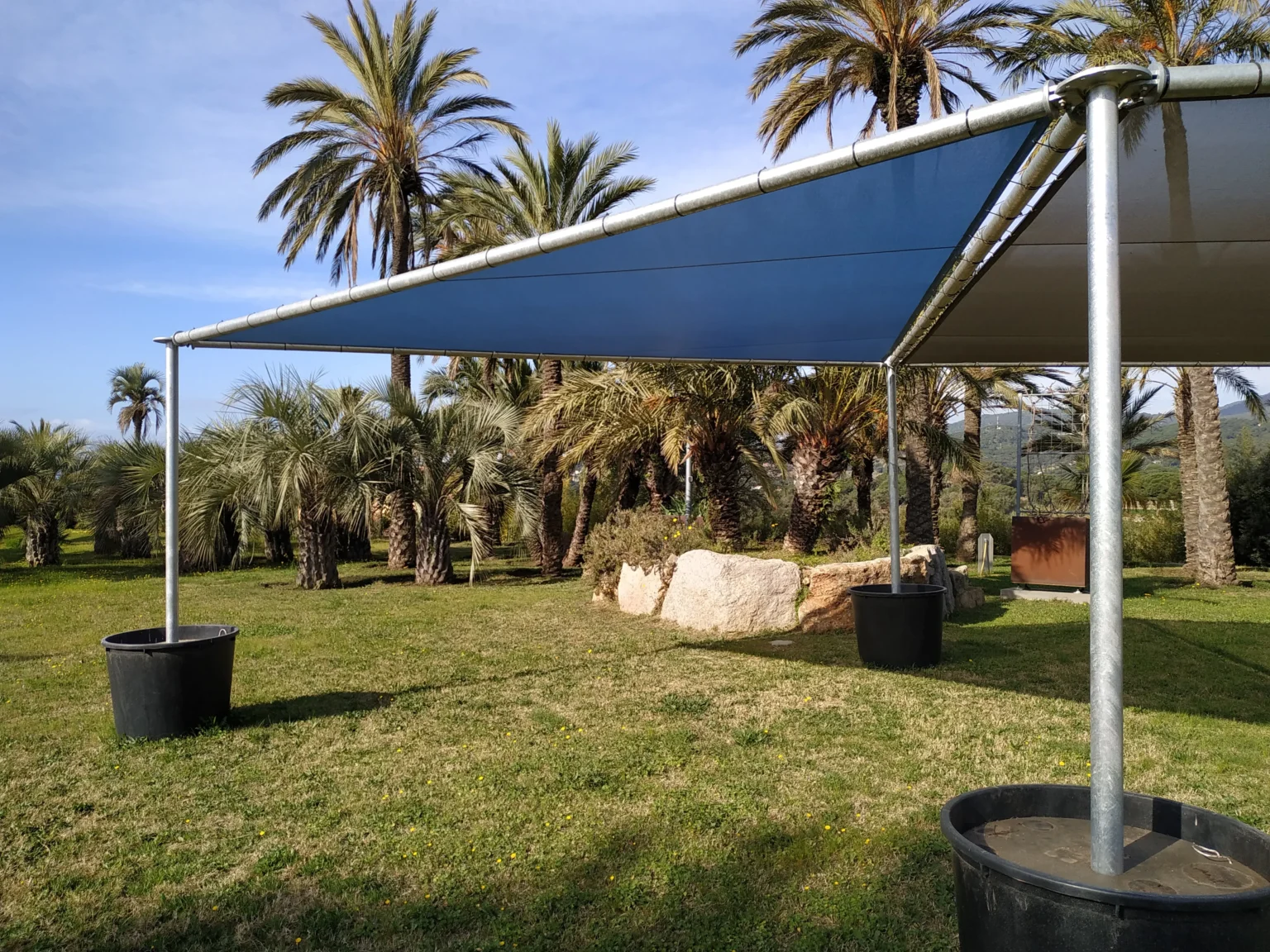 pérgola de acero galvanizado modular