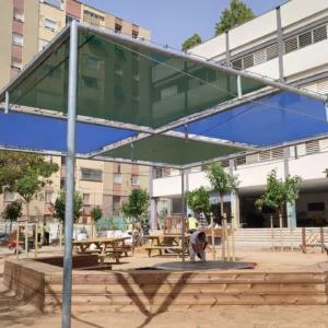 pérgola de acero galvanizado