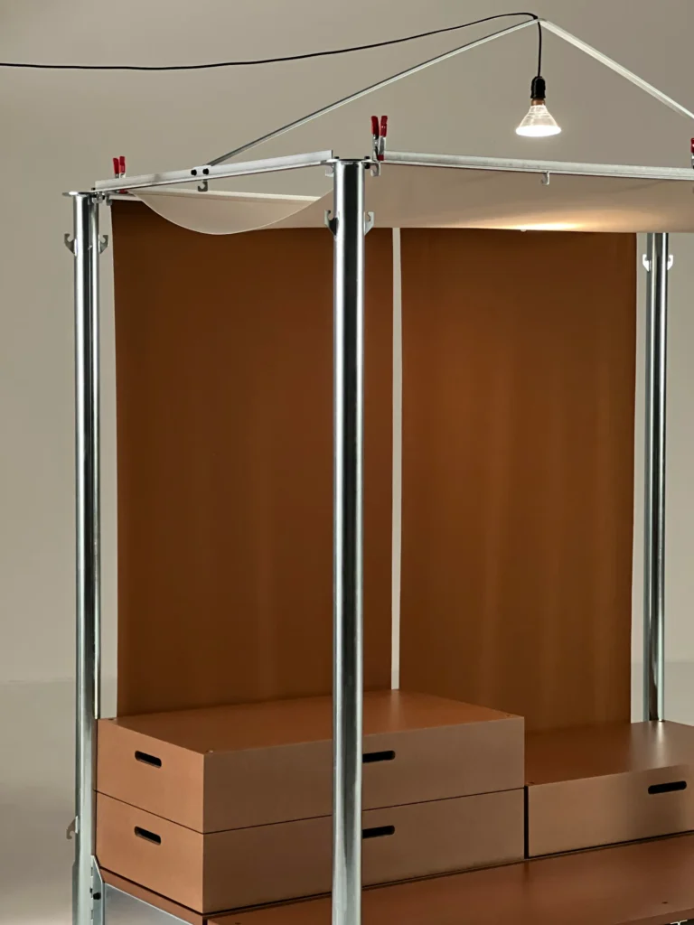 stand metálico modular para exposiciones