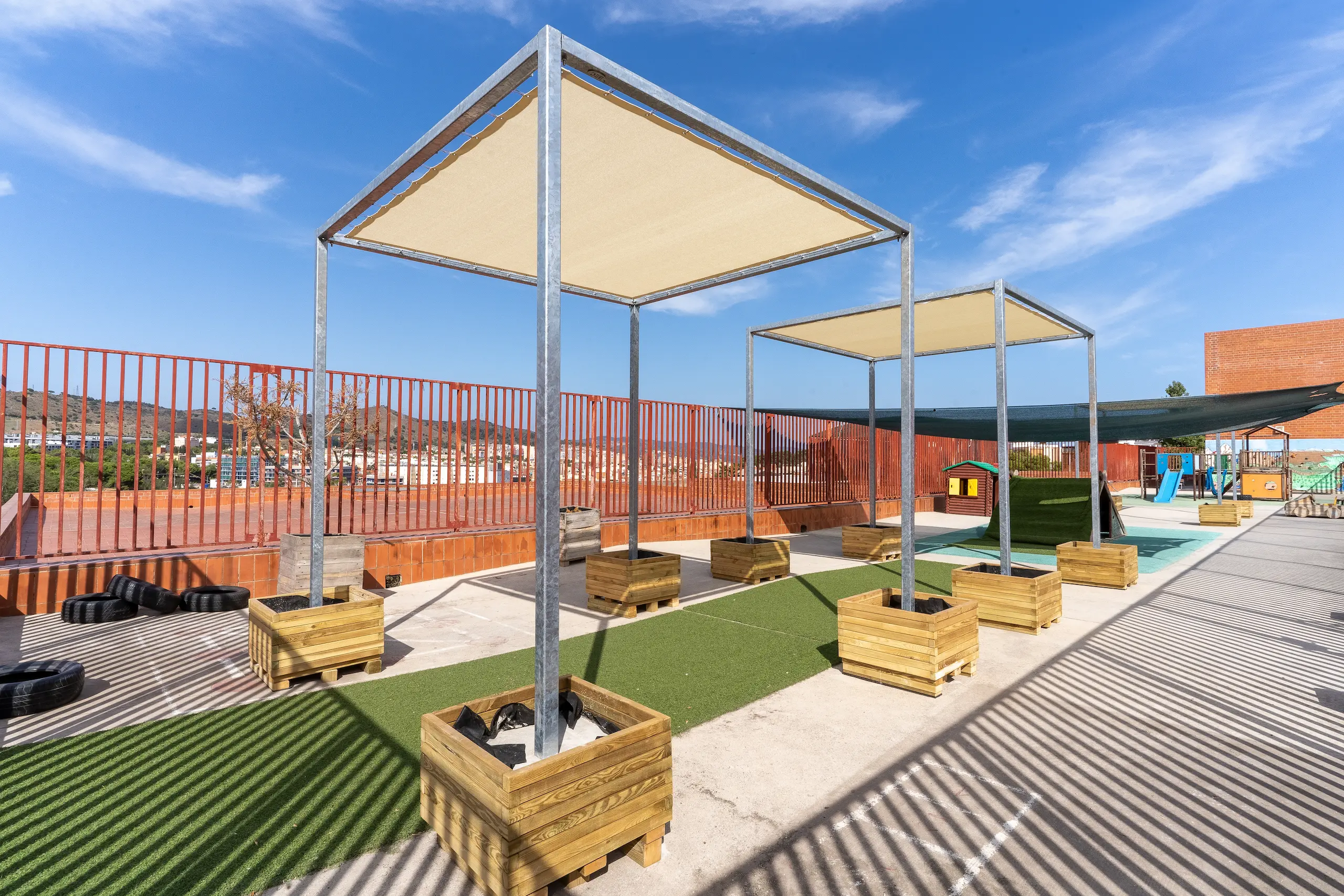 base sin fijar para pérgola de acero galvanizado