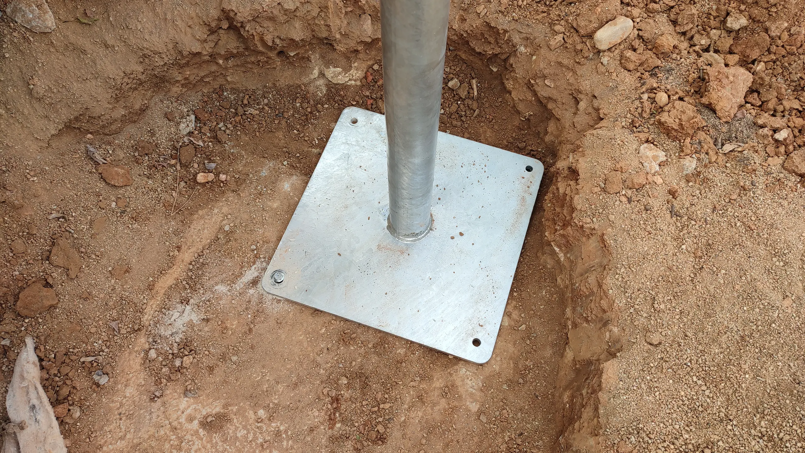 pérgola de acero galvanizado fija