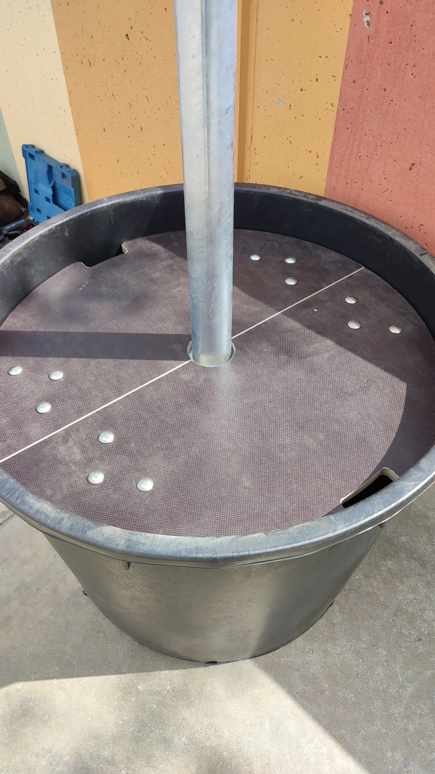 base sin fijar para pérgola de acero galvanizado